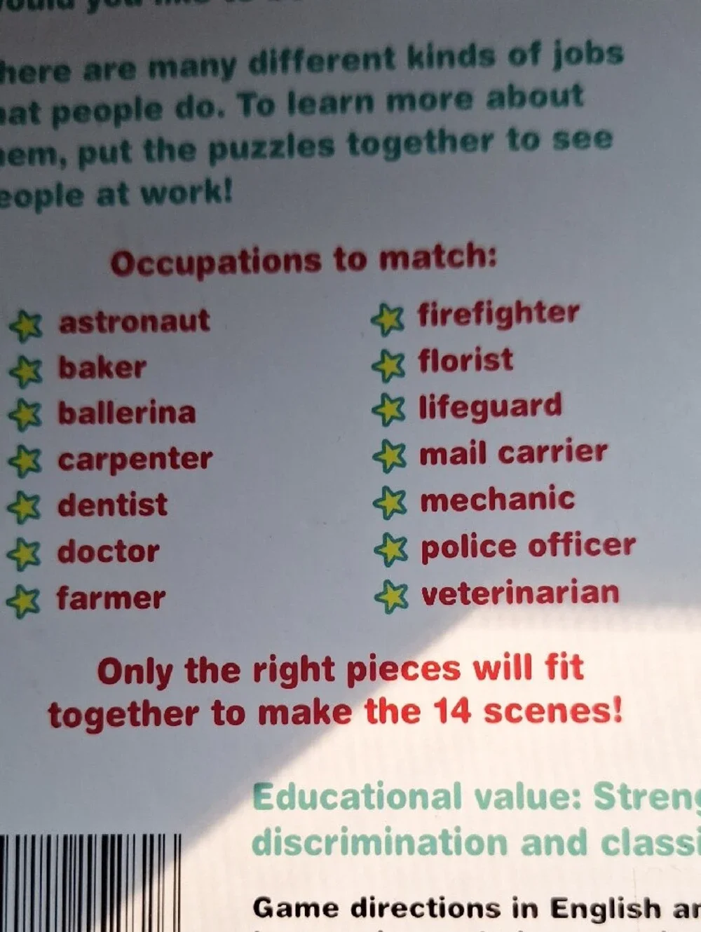 People at Work Kids Puzzle Game